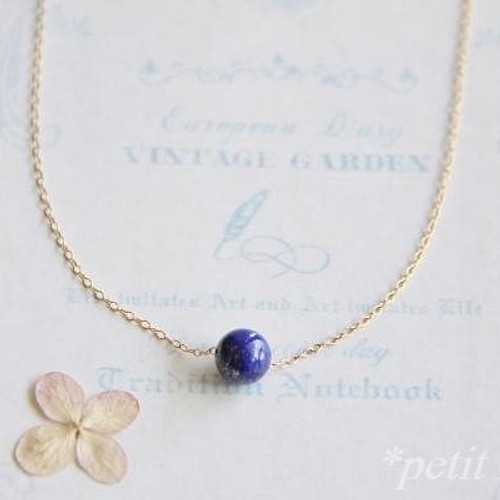 ラピスボール ネックレス ネックレス・ペンダント petit flora 通販