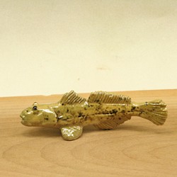 マハゼ・陶芸作品 置物mini（陶 さかな フィギュア） 1枚目の画像