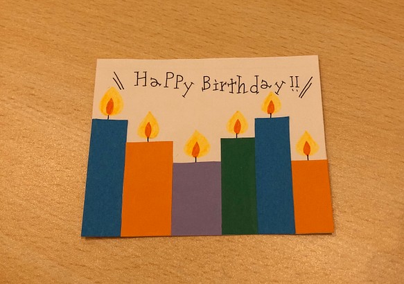 【ハンドメイド】誕生日カード(2枚組) 1枚目の画像