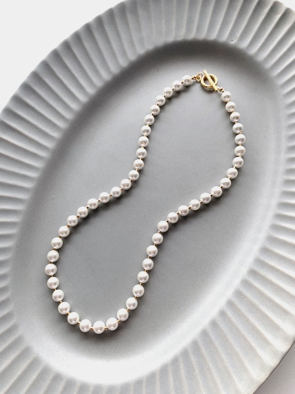 necklace  ♥︎  数量限定　♥︎  貝パール×ゴールド　ネックレス 1枚目の画像