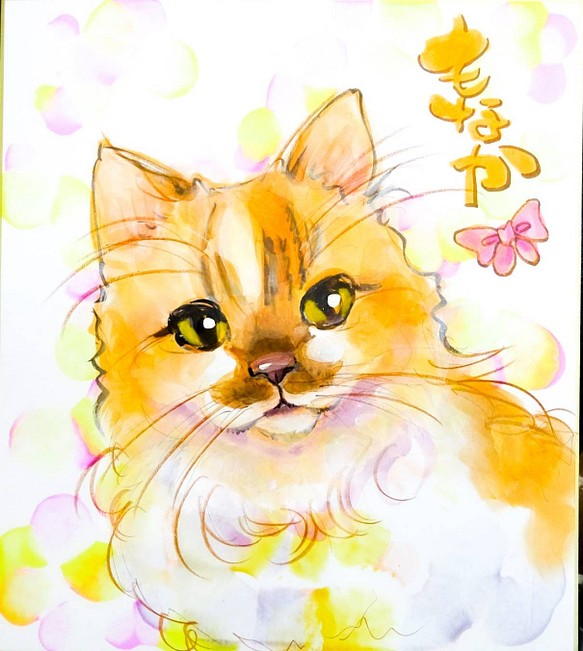 ペット 似顔絵 猫 1匹 色紙サイズ 手描き お顔メイン 安い 誕生日 お祝い 色紙 サプライズ イラスト にがおえマキマキ 通販 Creema クリーマ ハンドメイド 手作り クラフト作品の販売サイト