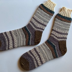 手編みの靴下25cm 1枚目の画像