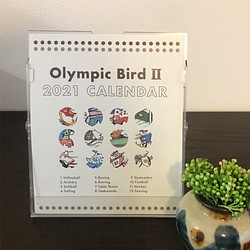 【卓上カレンダー2021】Olympic Bird（ペン画） 1枚目の画像