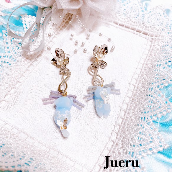 爽やか猫ちゃんピアス♡ ピアス（その他） JUERU♛accessory 通販