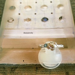 11月のカエル　ブルートパーズの指輪 1枚目の画像