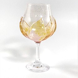 つぼみワイングラス（シルバーイエロー） 1枚目の画像