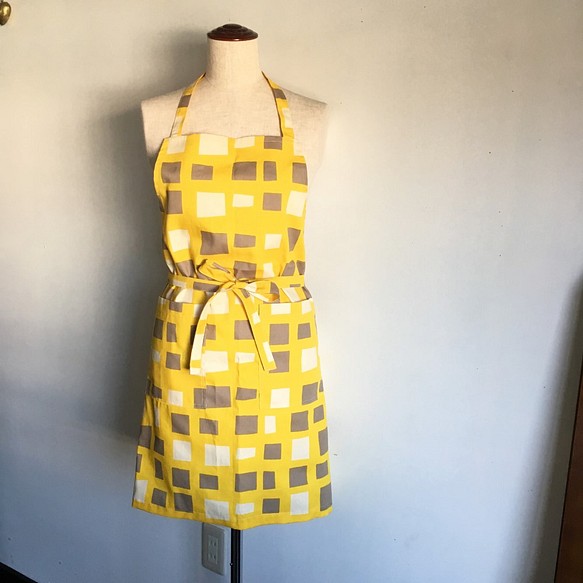 春天的顏色黃色☆咖啡廳圍裙（055） 第1張的照片