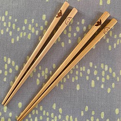 【予約販売】青森ヒバのデザインお箸 ことり 1枚目の画像