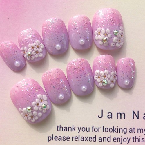 ラベンダー色のグラデーション ﾊﾟｰﾌﾟﾙとピンクのグラデーションのネイルチップ 53 ネイルチップ ネイルシール Jam Nail 通販 Creema クリーマ ハンドメイド 手作り クラフト作品の販売サイト