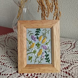 ミニ刺繍フレーム　花の舞 1枚目の画像