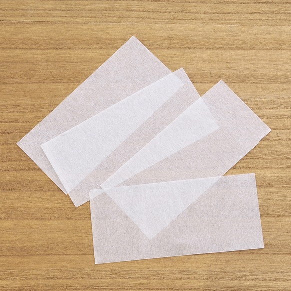 【25枚】薄葉紙（約70×150mm）角留め箱 Sサイズ用　白 ホワイト 紙 包装 日本製 A033 1枚目の画像