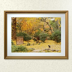 秋の庭園　A4他アートポスター 1枚目の画像