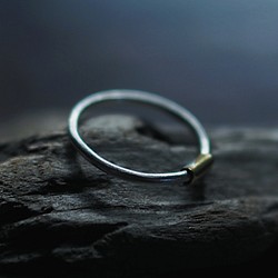 【縁　Enn   -結ぶ指環- 】真鍮/シルバー/ピンキーリング/指輪/ご縁 1枚目の画像