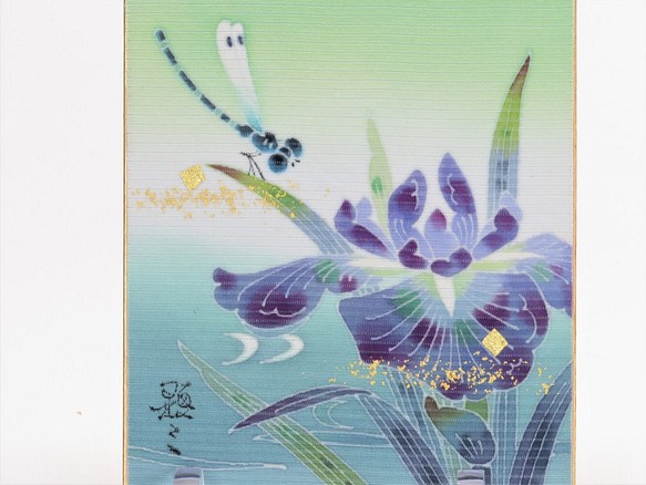 【いととんぼ】小色紙 　伝統工芸品⋆結婚祝い⋆銀婚式⋆新築祝い⋆誕生日の贈り物⋆インテリアとして日本の四季を楽しんで。　 1枚目の画像