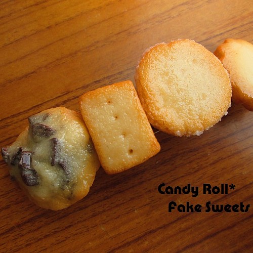 再販】お菓子屋さんのクッキーバレッタ バレッタ candy roll fake swee