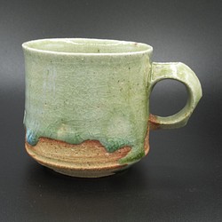 灰釉マグカップ(新作）創作陶器1型 1枚目の画像
