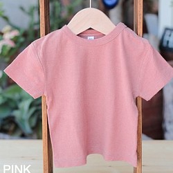 ベビー・Tシャツ 80サイズ【 ヘンプコットン 】/ 草木染め ピンク（茜） 1枚目の画像