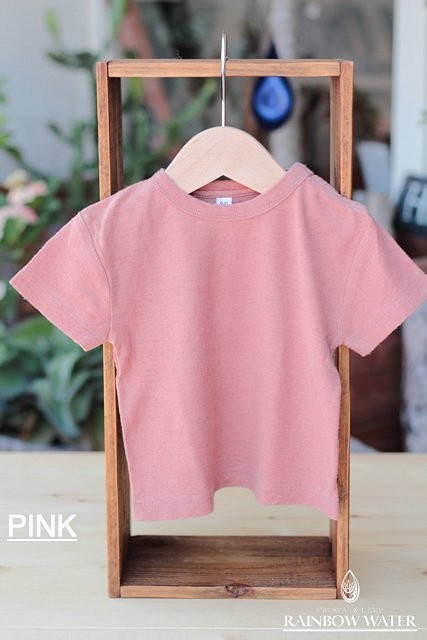ベビー・Tシャツ 80サイズ【 ヘンプコットン 】/ 草木染め ピンク（茜） 1枚目の画像