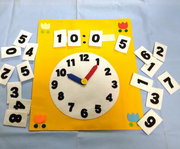 【知育おもちゃ】時計の読み方練習シート 1枚目の画像