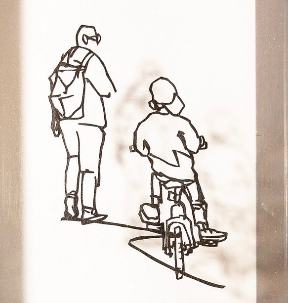迷你剪紙“我能騎了！”自行車父親節家庭兒童禮物室內Hokkori 第1張的照片
