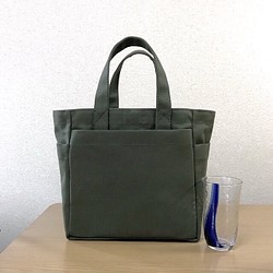 【訂購生產】“箱包手提袋”小號“橄欖”帆布手提袋倉敷帆布No. 8 第1張的照片