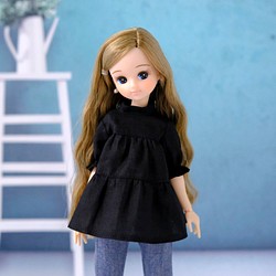 リカちゃん服＊スモーキーピンクのフリルブラウス＊ブライス その他人形 メープルのちいさなお洋服屋さん 通販｜Creema(クリーマ) 12875485