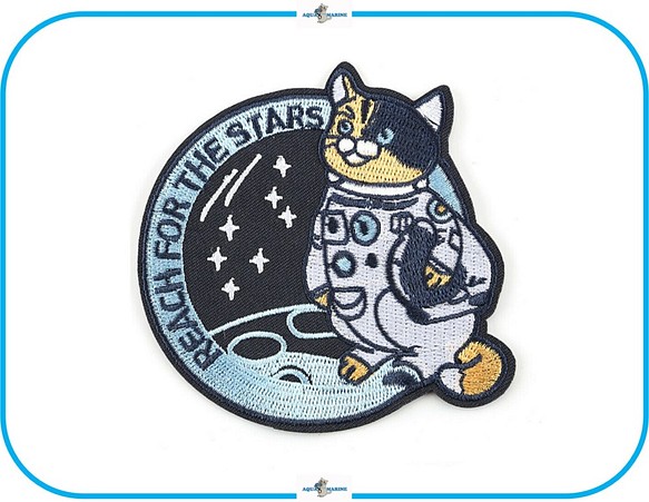 【59%OFF!】 ES20 アップリケ 刺繍 ネコ 今年の新作から定番まで 宇宙飛行士 猫 ねこ 可愛い 服飾 ハンドメイド 素材 材料 手芸 デザイン