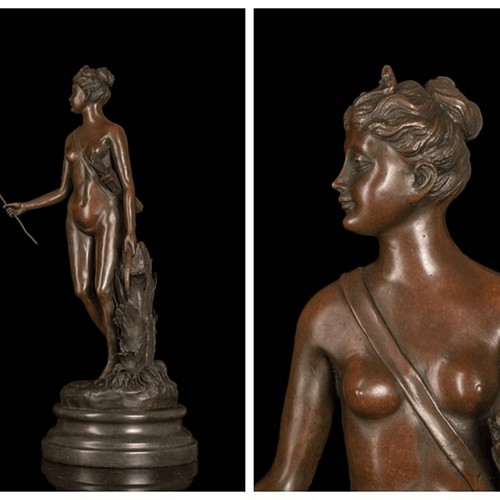 ブロンズ像 剣を持つ少女 インテリア 彫刻 銅像 インテリア家具 置物