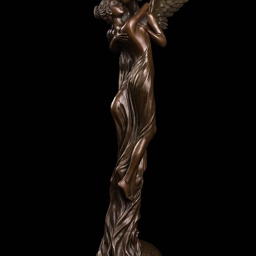 大人気ブロンズ像 乙女天使の羽翼 インテリア家具 置物 彫刻 銅像 彫像