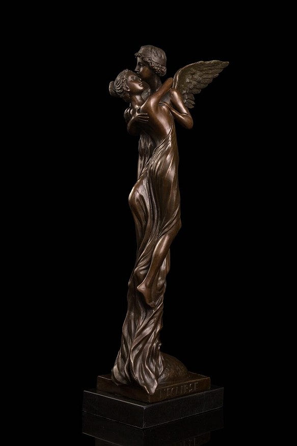 大人気ブロンズ像 乙女天使の羽翼 インテリア家具 置物 彫刻 銅像 彫像 ...