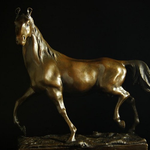 大人気ブロンズ像 馬 Barye 28ｃｍ 名作 インテリア家具 置物 彫刻