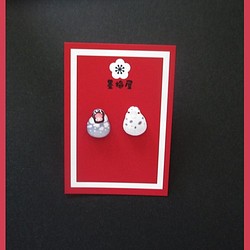 [Sale 770 yen → 550 yen]櫻花團長和芝麻鹽耳環2（正面） 第1張的照片