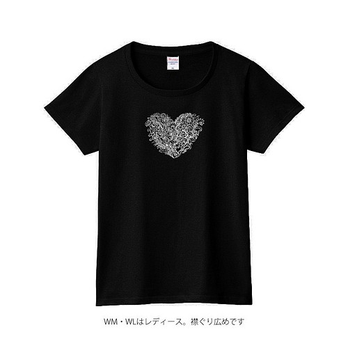 メンズ レディースサイズ有 Blooming Love 黒ｔシャツ Tシャツ カットソー Maro 通販 Creema クリーマ ハンドメイド 手作り クラフト作品の販売サイト