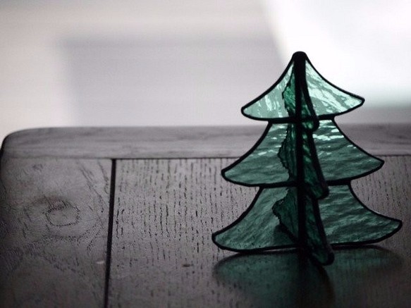 【n様オーダー品】ステンドグラス　クリスマスツリー　ｇ 1枚目の画像