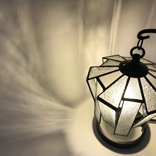 再販】ステンドグラス つぼみ形ランプ クリア 照明（ライト）・ランプ 