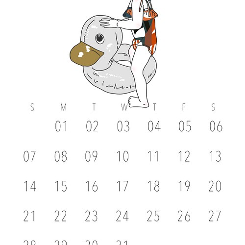 イラストカレンダー お好きな月始まり 似顔絵 韓国インテリア 22年カレンダー イラスト Hny Artshop 通販 Creema クリーマ ハンドメイド 手作り クラフト作品の販売サイト