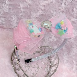 ピンク ゆめかわ ユニコーン カチューシャ♡ ハンドメイド