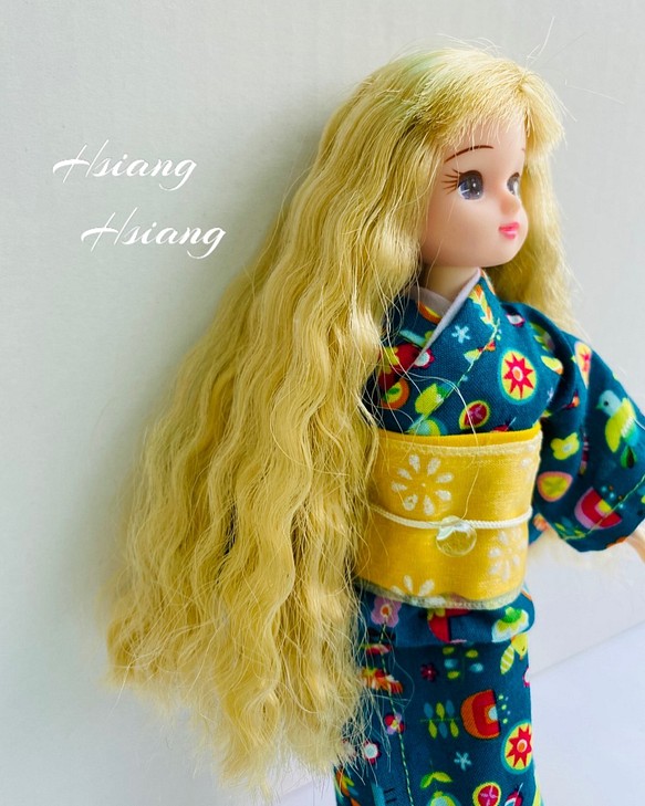 **Hsiang Hsiang**—リカちゃんのお洋服--licca--莉卡娃娃--湛藍日式和服 第1張的照片