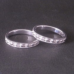プラチナ900　結婚指輪　ペアリング　アンティーク調マリッジリング　３〜３０号　Grand Galleria