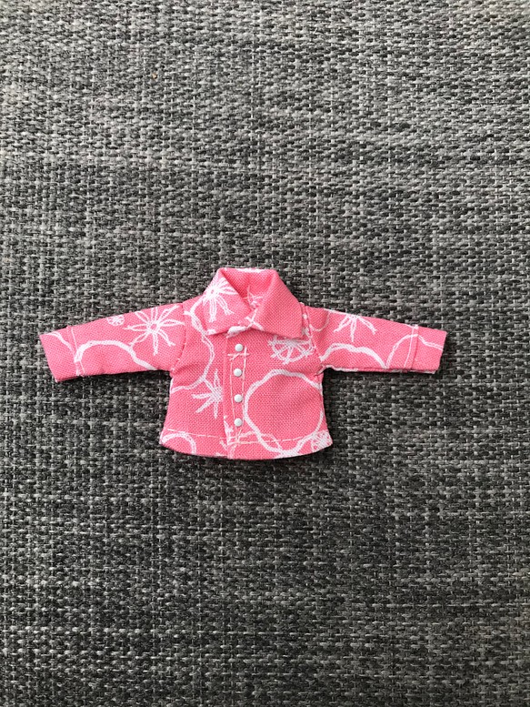 オビツ11 カフス付き長袖シャツ　pink 1枚目の画像