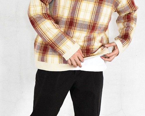 洗えるカシミヤニット“CHECK” (off) size3 ニット・セーター onde 通販