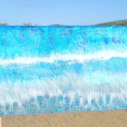 【受注制作】Pole Nalu (Blue Waves/青波) With Aloha from Hawaii 壁掛け 1枚目の画像