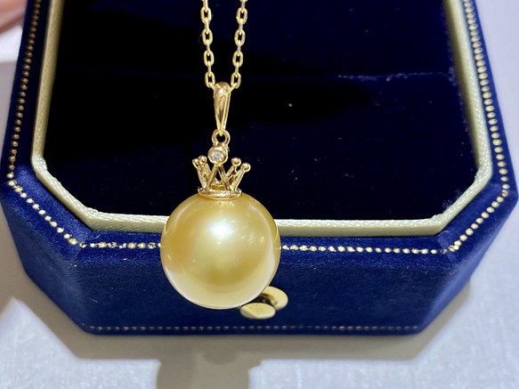 【高級】南洋真珠　ダイヤモンド付きネックレスk18
