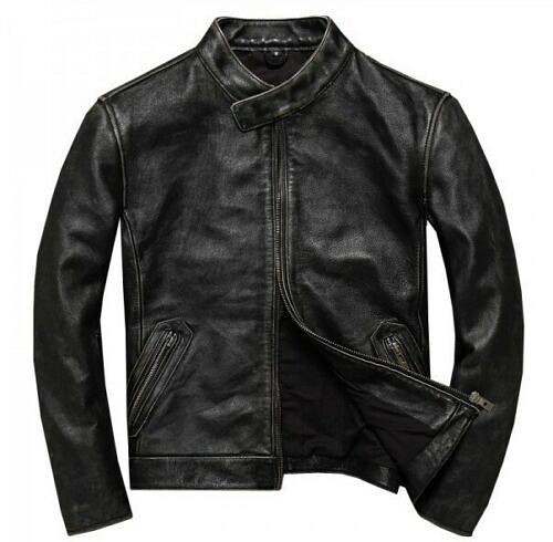 牛皮革ライダージャケット Cow Crust Leather Rider Jacket