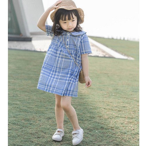 90 150 子供服 女の子ワンピース チェック柄 夏 100 綿 Kf08 子供服 Semi 2月10日まで製作発送休み 通販 Creema クリーマ ハンドメイド 手作り クラフト作品の販売サイト