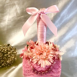 ピンクのミニコロコロクリーナー〜お花畑のドレスのようなお掃除グッズ〜 1枚目の画像