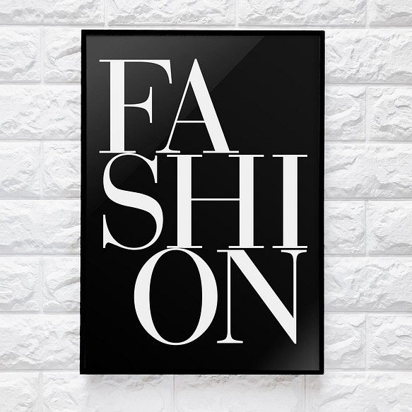 【0184】アートポスター Fashion Typography Black Art Print モノトーン　北欧 1枚目の画像