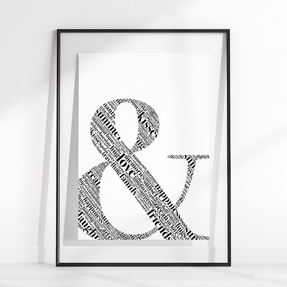 0186 アートポスター Ampersand Sign Typography Art Print 北欧 モノトーン 写真 グラフィック Hos Decor 通販 Creema クリーマ ハンドメイド 手作り クラフト作品の販売サイト