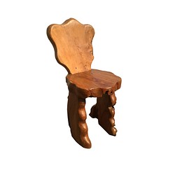 【吉迪市柚木家具】柚木造型椅凳 矮凳 休閒椅 EFACH028 餐椅 椅子 第1張的照片