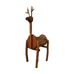 【ジディシティチーク家具】チーク鹿型フラワースタンド大型デコレーションデコレーションLT-043A 1枚目の画像